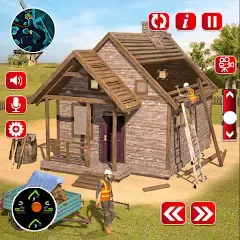 Взлом Wood House Construction Game  [МОД Много монет] - последняя версия apk на Андроид
