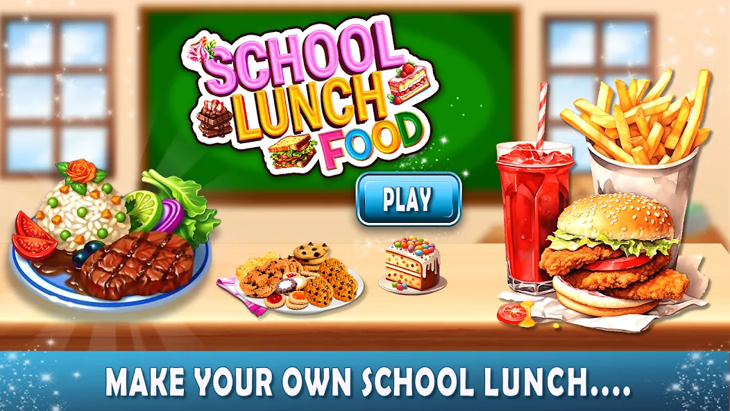 Lunch Box cooking Games 2023 (ШКОЛЬНЫЙ ОБЕД ПРИГОТОВЛЕНИЕ ПИЩИ Создание поваров)  [МОД Unlocked] Screenshot 4