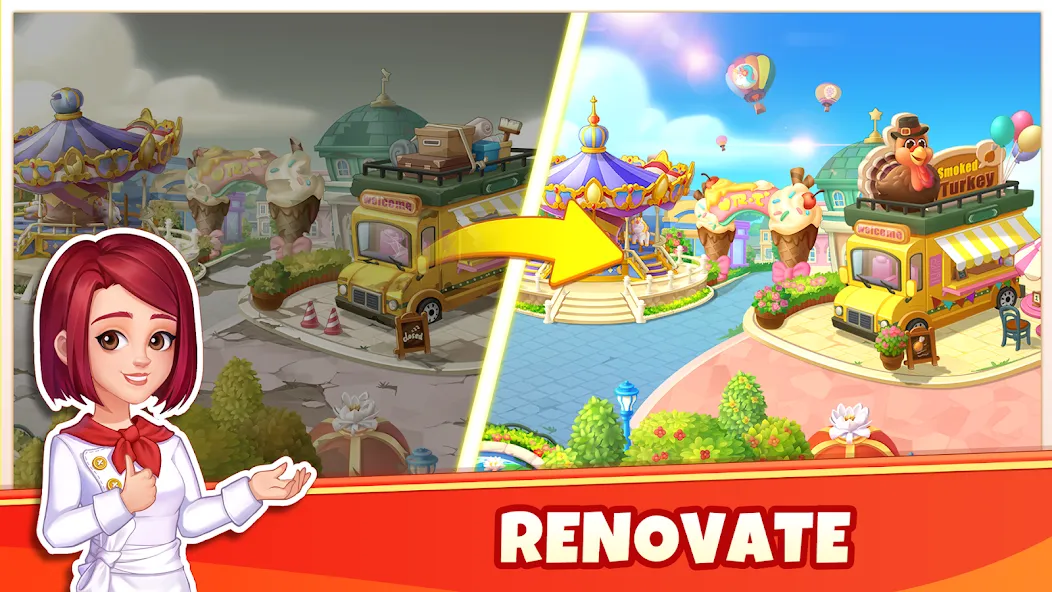 Cooking Wonder-Restaurant Game (Кукинг Вондер)  [МОД Menu] Screenshot 2