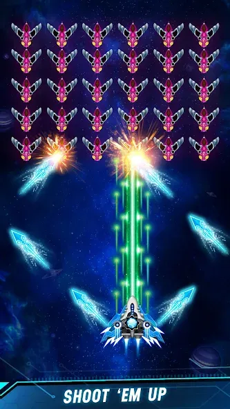 Space shooter - Galaxy attack (Спейс шутер)  [МОД Бесконечные деньги] Screenshot 1