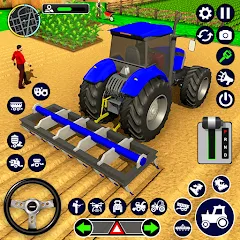 Взломанная Real Tractor Driving Simulator (Реальный симулятор вождения трактора)  [МОД Много монет] - последняя версия apk на Андроид