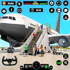 Взломанная Airplane Simulator Plane Games  [МОД Mega Pack] - стабильная версия apk на Андроид