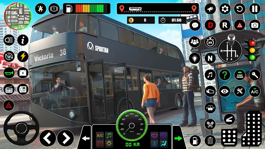 Bus Simulator : 3D Bus Games (Бас Драйвинг Симулятор ПВП Игра)  [МОД Много денег] Screenshot 5