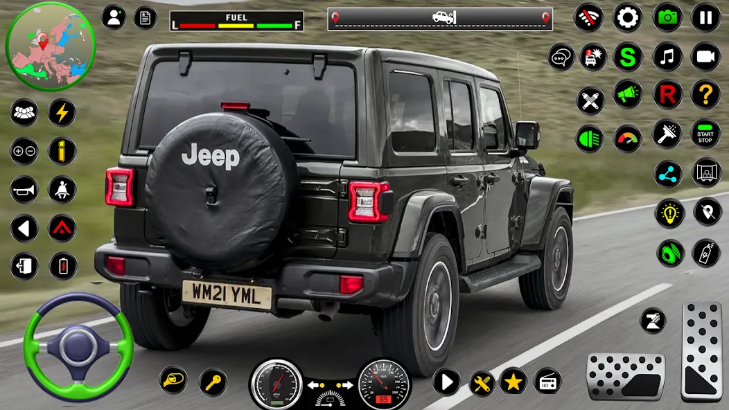 Jeep Driving Simulator offRoad (Джип Драйвинг Симулятор вне дороги)  [МОД Unlocked] Screenshot 3