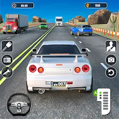 Взломанная Real Highway Car Racing Games  [МОД Unlocked] - полная версия apk на Андроид