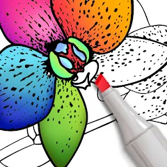 Взлом Coloring for adults offline  [МОД Menu] - стабильная версия apk на Андроид