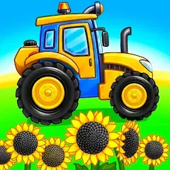 Взлом Tractor, car: kids farm games  [МОД Unlocked] - полная версия apk на Андроид