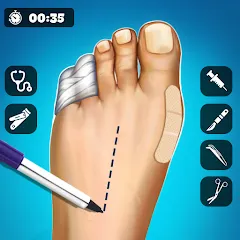 Взлом Hospital Surgeon: Doctor Game  [МОД Много денег] - последняя версия apk на Андроид