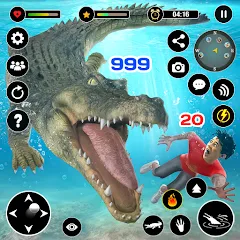 Взлом Animal Crocodile Attack Sim (Энимал Крокодайл Аттак Сим)  [МОД Unlimited Money] - стабильная версия apk на Андроид