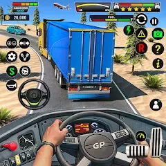 Взломанная Truck Driving Euro Truck Game  [МОД Все открыто] - последняя версия apk на Андроид