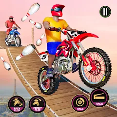 Скачать взлом Motor Bike Stunt Racing Games (Мотор Байк Стант Гонки Игры)  [МОД Все открыто] - полная версия apk на Андроид