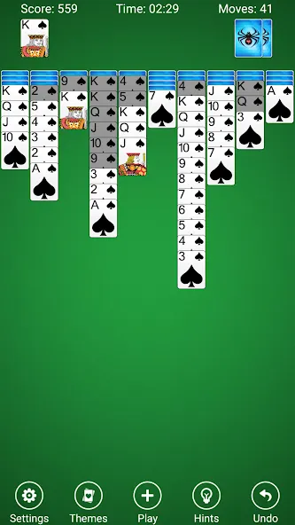 Spider Solitaire  [МОД Unlocked] Screenshot 1