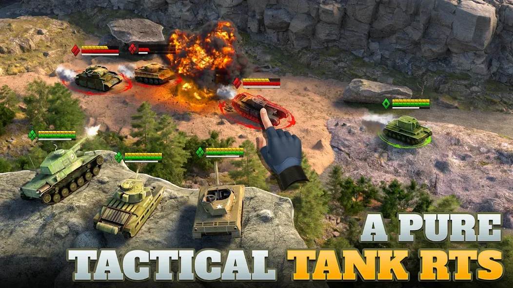 Tanks Charge: Online PvP Arena (Танковая атака)  [МОД Бесконечные деньги] Screenshot 1
