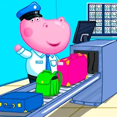 Взломанная Hippo: Airport Profession Game  [МОД Много денег] - полная версия apk на Андроид