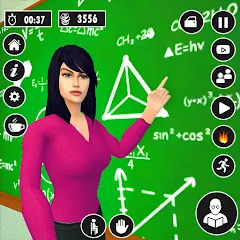 Скачать взломанную High School Teacher Life Game  [МОД Много монет] - стабильная версия apk на Андроид
