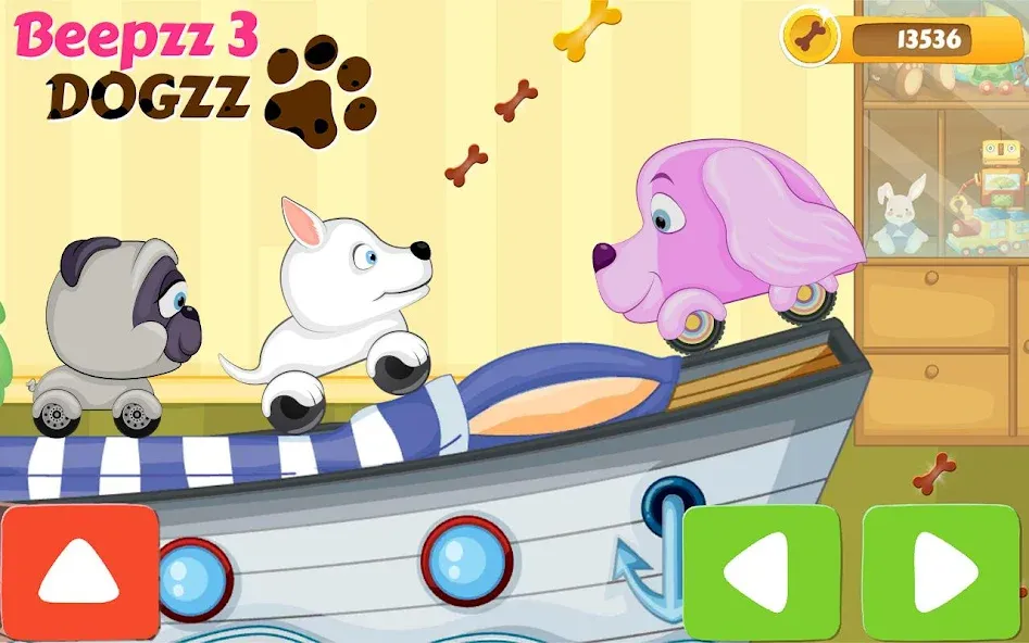 Racing games for kids - Dogs  [МОД Unlocked] Screenshot 1