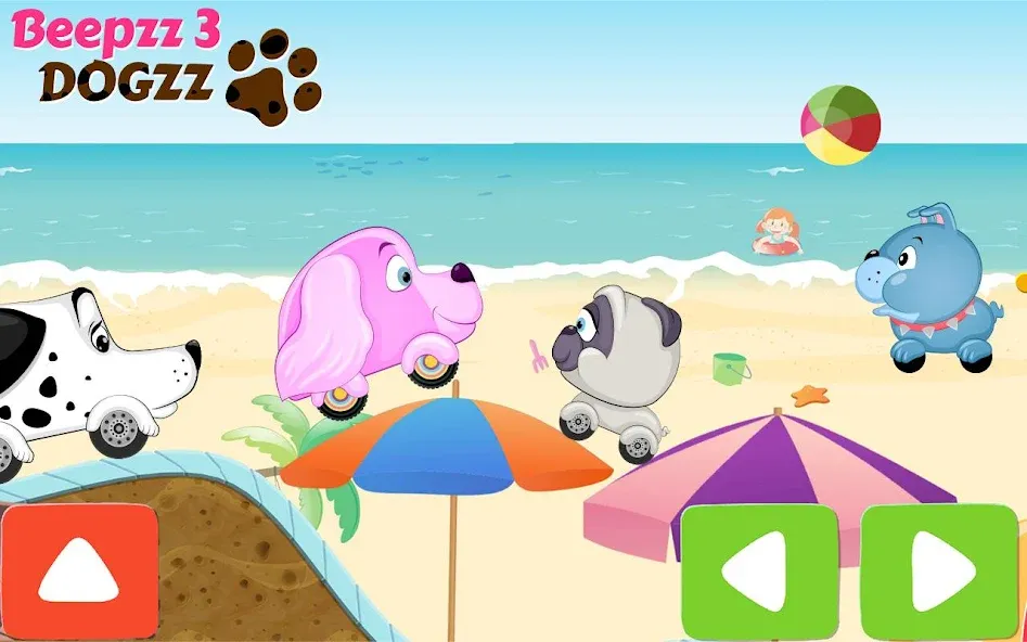 Racing games for kids - Dogs  [МОД Unlocked] Screenshot 5