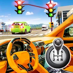 Взломанная Modern Car Driving School Game  [МОД Много монет] - последняя версия apk на Андроид