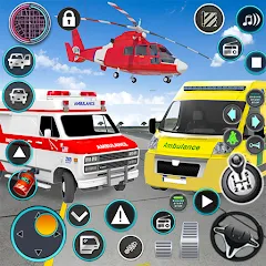 Скачать взлом Heli Ambulance Simulator Game  [МОД Menu] - стабильная версия apk на Андроид