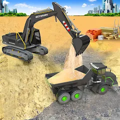 Скачать взлом Sand Excavator Simulator Games  [МОД Unlocked] - стабильная версия apk на Андроид