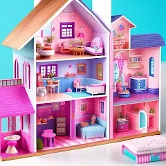 Взломанная Doll House Design Doll Games (Дизайн кукольного домика игры с куклами)  [МОД Mega Pack] - последняя версия apk на Андроид