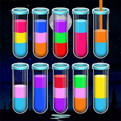 Взломанная Water Sort Color Sorting games (Вотер Сорт Колор Сортинг гейм)  [МОД Много денег] - последняя версия apk на Андроид