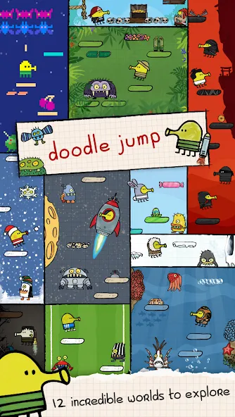 Doodle Jump (Дудл Джамп)  [МОД Mega Pack] Screenshot 2
