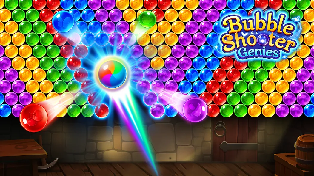 Bubble Shooter Genies  [МОД Unlimited Money] Screenshot 3
