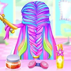Взломанная Braided Hair Salon Girls Games  [МОД Бесконечные монеты] - полная версия apk на Андроид