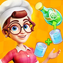 Скачать взломанную Merge Cooking:Theme Restaurant  [МОД Много денег] - стабильная версия apk на Андроид