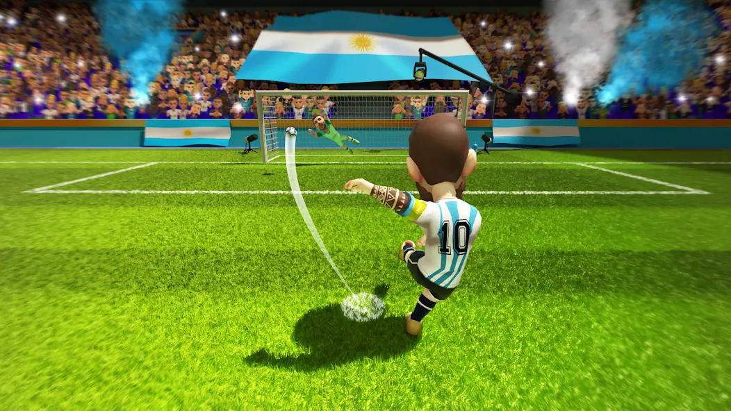 Mini Football - Mobile Soccer (Мини Футбол)  [МОД Все открыто] Screenshot 1