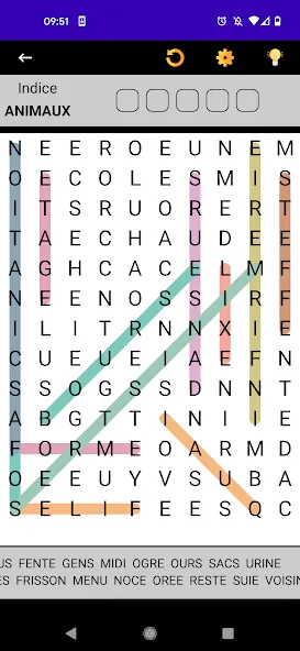 Mots Mêlés Français  [МОД Бесконечные монеты] Screenshot 1