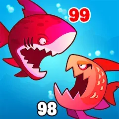 Взломанная Eat Fish.IO : Fish Battle  [МОД Mega Pack] - полная версия apk на Андроид