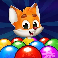 Скачать взломанную Bubble Friends Bubble Shooter  [МОД Mega Pack] - полная версия apk на Андроид