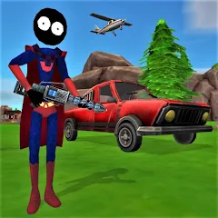 Взломанная Stick Superhero  [МОД Бесконечные монеты] - стабильная версия apk на Андроид