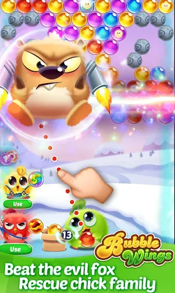 Bubble Wings: bubble shooter (Бабл Вингс)  [МОД Menu] Screenshot 2