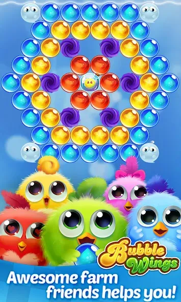 Bubble Wings: bubble shooter (Бабл Вингс)  [МОД Menu] Screenshot 4