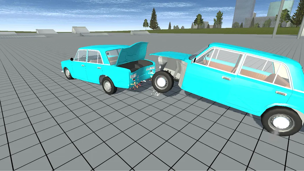 Simple Car Crash Physics Sim (Симулятор физики простого автомобильного столкновения)  [МОД Бесконечные монеты] Screenshot 4