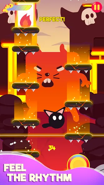 Cringe the Cat - Music Game  [МОД Много монет] Screenshot 2