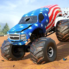 Скачать взломанную Fearless US Monster Truck Game (Фирлесс ЮЭС Монстер Трак Гейм)  [МОД Menu] - стабильная версия apk на Андроид