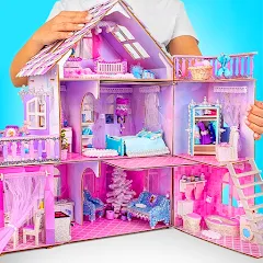 Скачать взлом Doll House Design: Girl Games (Долл Хаус Дизайн)  [МОД Все открыто] - последняя версия apk на Андроид