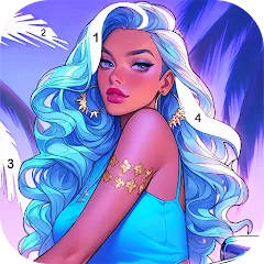 Скачать взломанную Paint Color: Color by number  [МОД Menu] - последняя версия apk на Андроид
