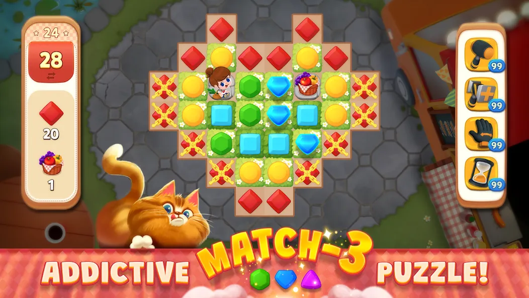 Delish Match : Match3 & Design (Делиш Матч)  [МОД Mega Pack] Screenshot 1