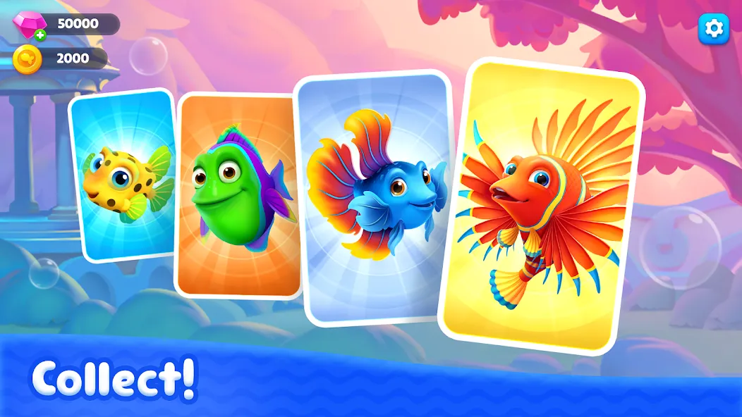 Fishdom Solitaire (Фишдом Солитер)  [МОД Много монет] Screenshot 4