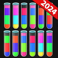 Взломанная Color Water Sort Puzzle Games (Цветные игры сортировки воды)  [МОД Unlimited Money] - последняя версия apk на Андроид