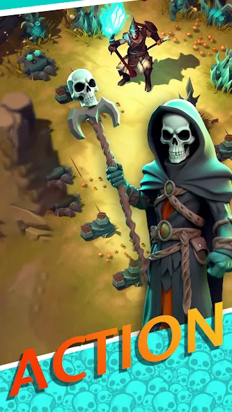 Necromancer Hero: Skeletons 3D (Некромантгерой)  [МОД Много монет] Screenshot 1