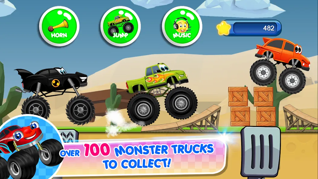 Monster Trucks Game for Kids 2 (Монстр Тракс Игра для Детей 2)  [МОД Menu] Screenshot 2