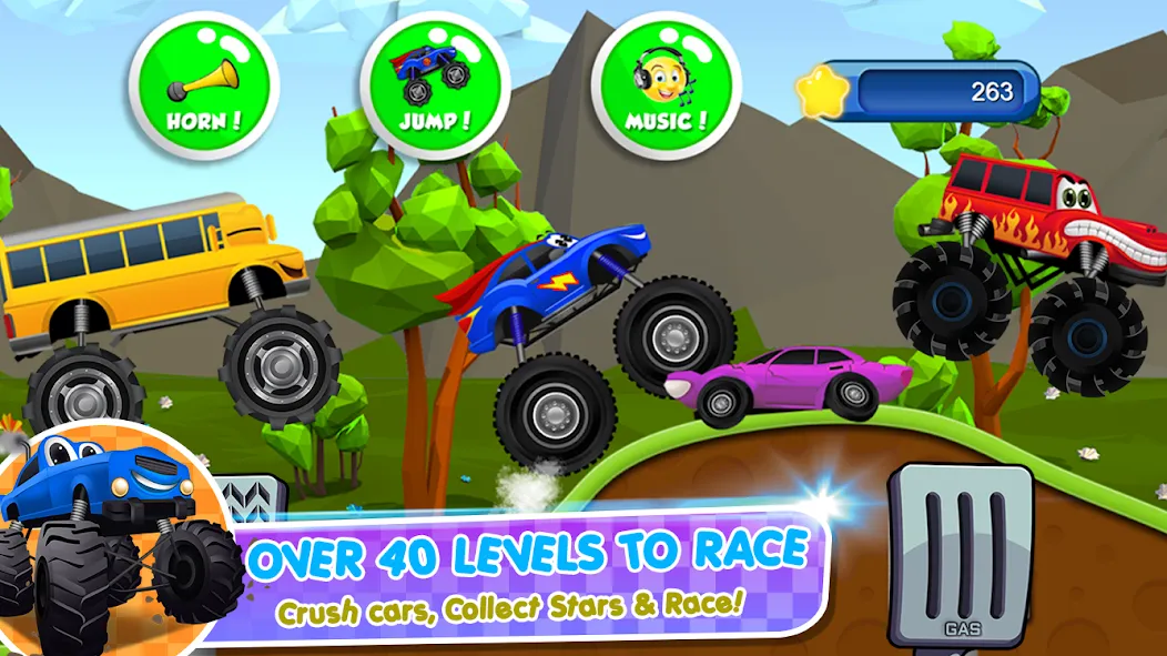 Monster Trucks Game for Kids 2 (Монстр Тракс Игра для Детей 2)  [МОД Menu] Screenshot 4