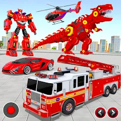 Взломанная Fire Truck Robot Car Game  [МОД Бесконечные монеты] - стабильная версия apk на Андроид