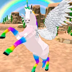Скачать взломанную Flying Unicorn Pegasus Games  [МОД Много денег] - стабильная версия apk на Андроид